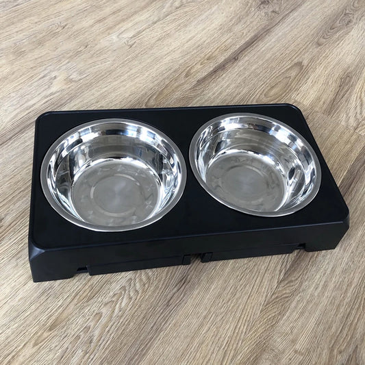 PawLevel – Adjustable Elevated Feeder with Stainless Steel Bowls