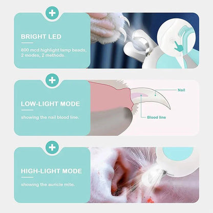 GlowTrim – Precision Nail Clipper with LED for Cats & Dogs